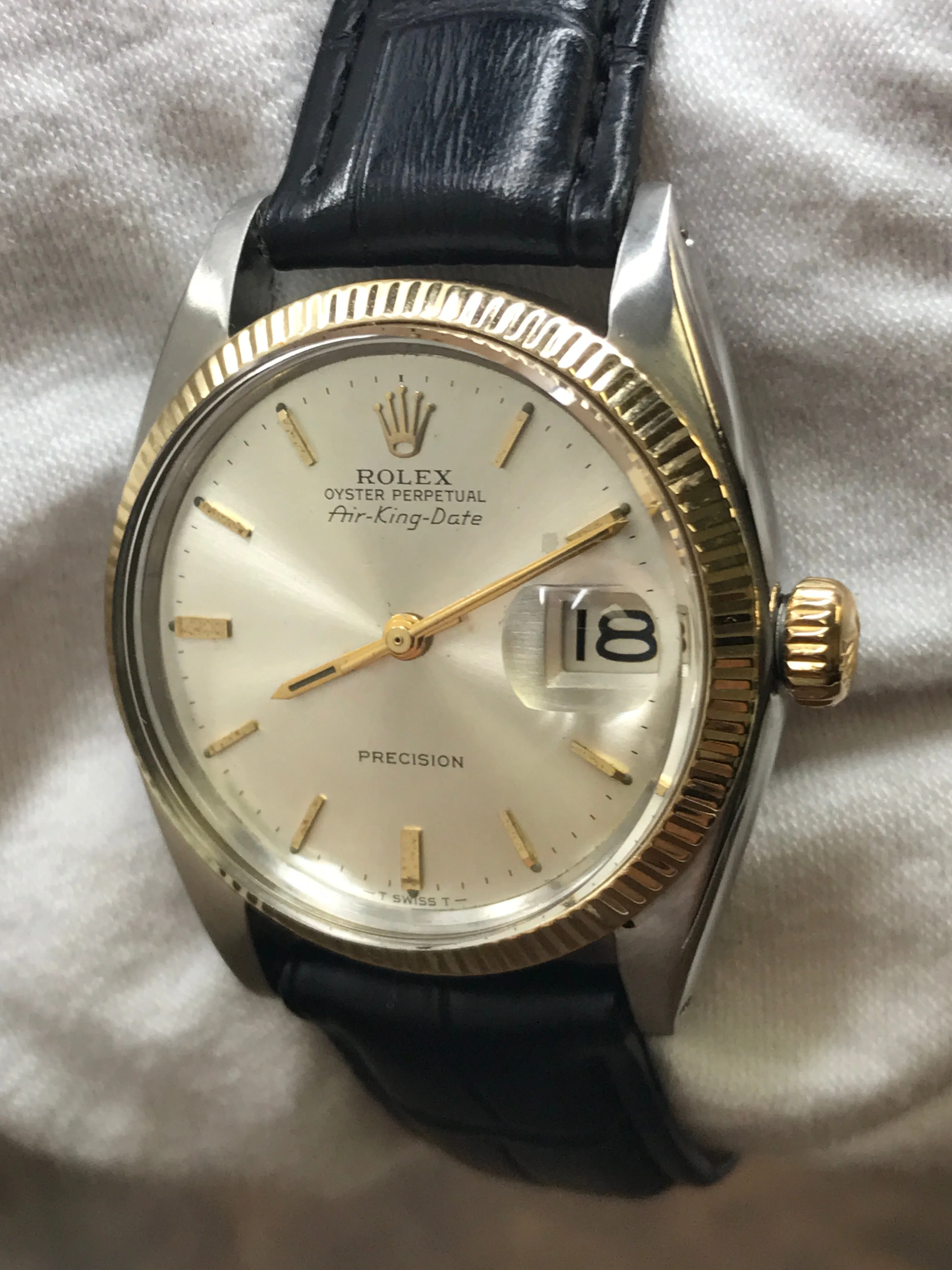 Rolex Air-King Date 5701 Champagne Dial Automatic Men's Watch