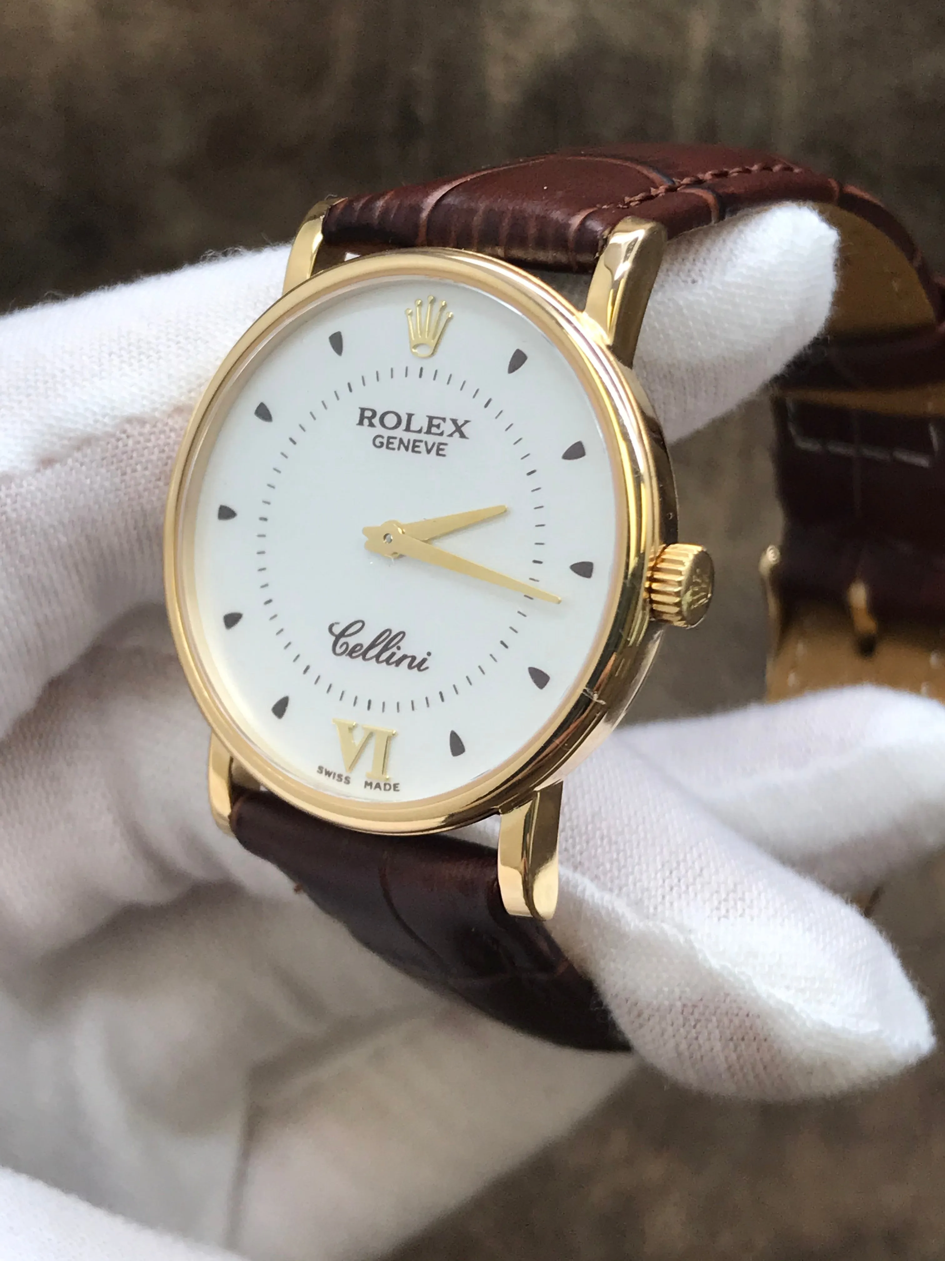 Rolex Cellini 5115 Silver Dial Manual Wind Watch