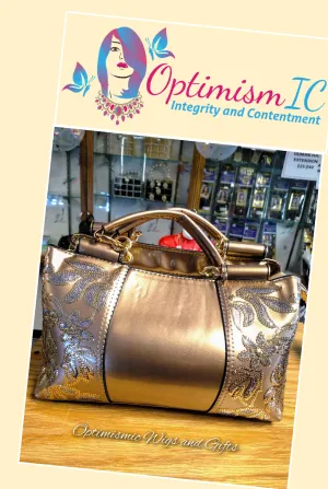 Rose Gold Bag $25 Optimismic Wigs and Gifts West St Paul