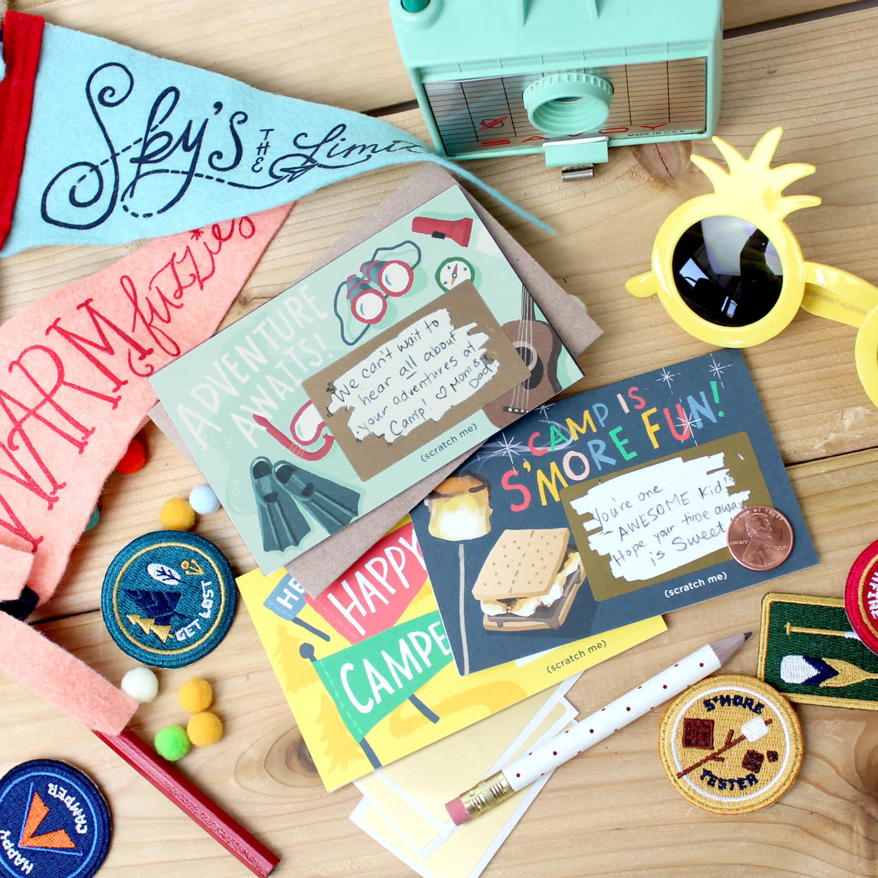 Scratch-Off Mini Notes Set- Camp