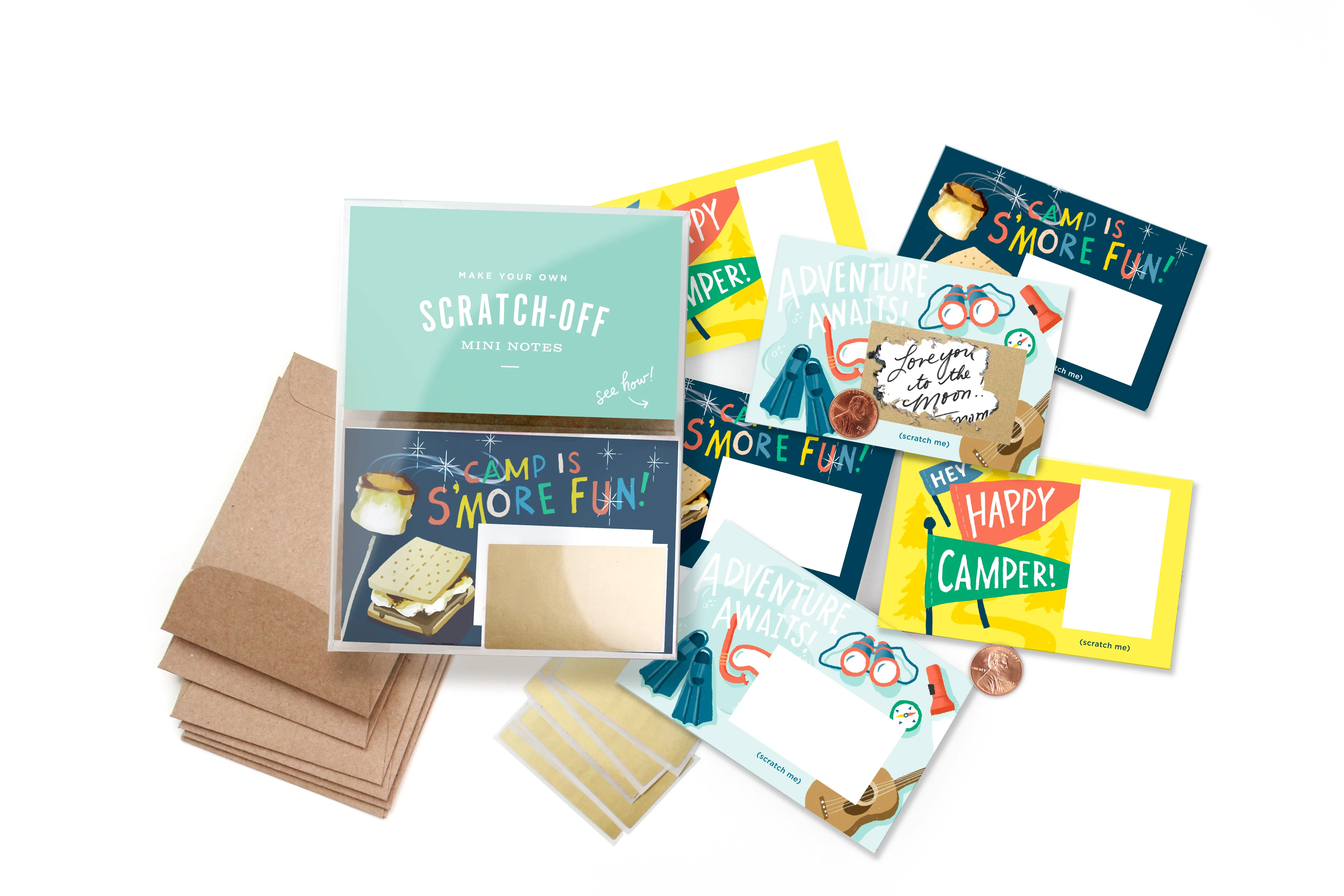 Scratch-Off Mini Notes Set- Camp