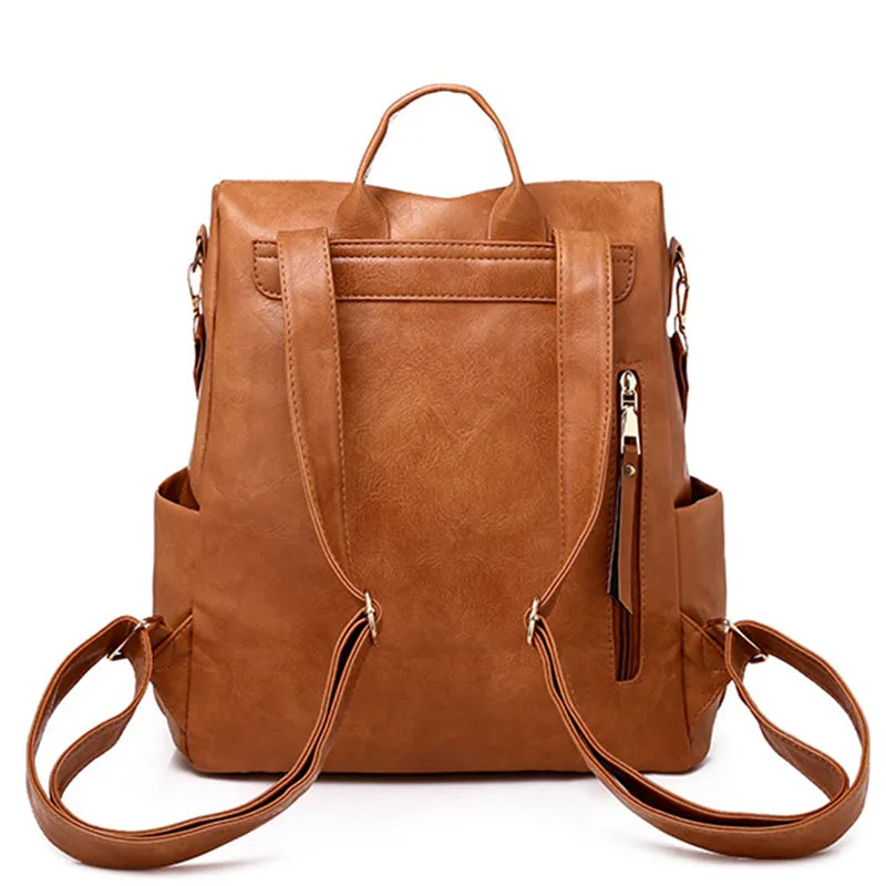 Simple Style Design Zipper Portable Adjustable Shoulder Strap Backpack