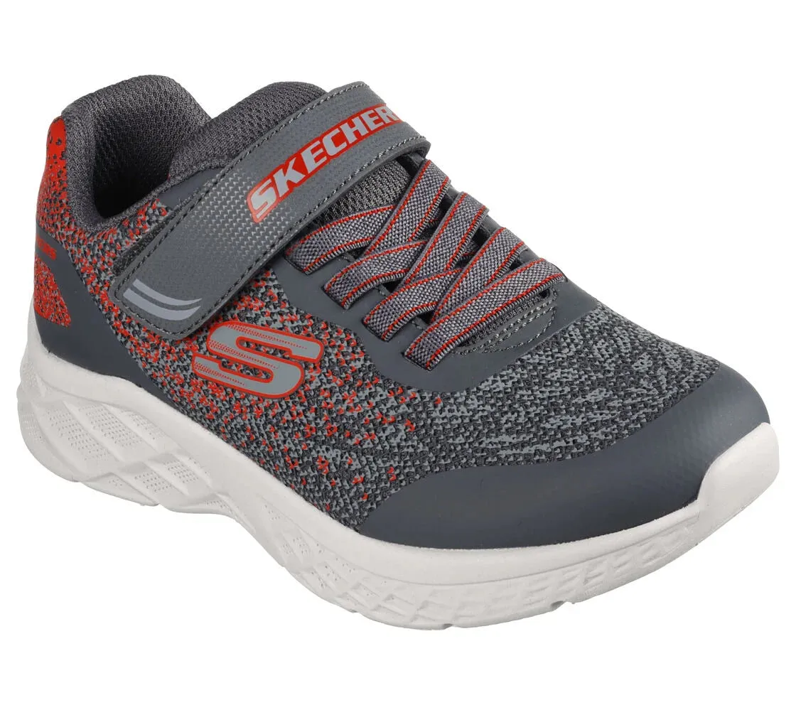 Skechers Microspec “Tromson” Sneakers in Charcoal/Red : Size 10.5 to 5