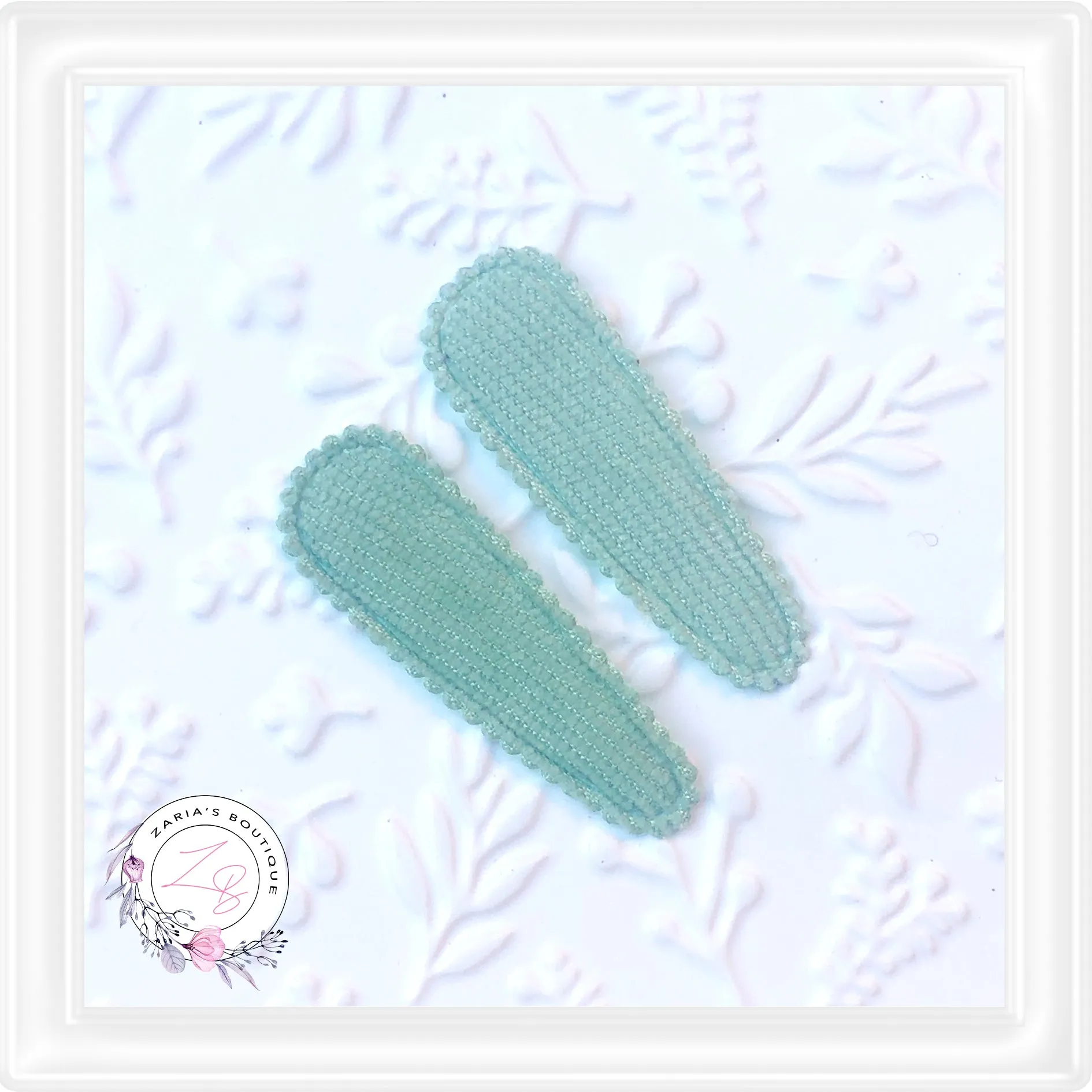 • Snap Clip Cover Appliques • Sage Green Corduroy •