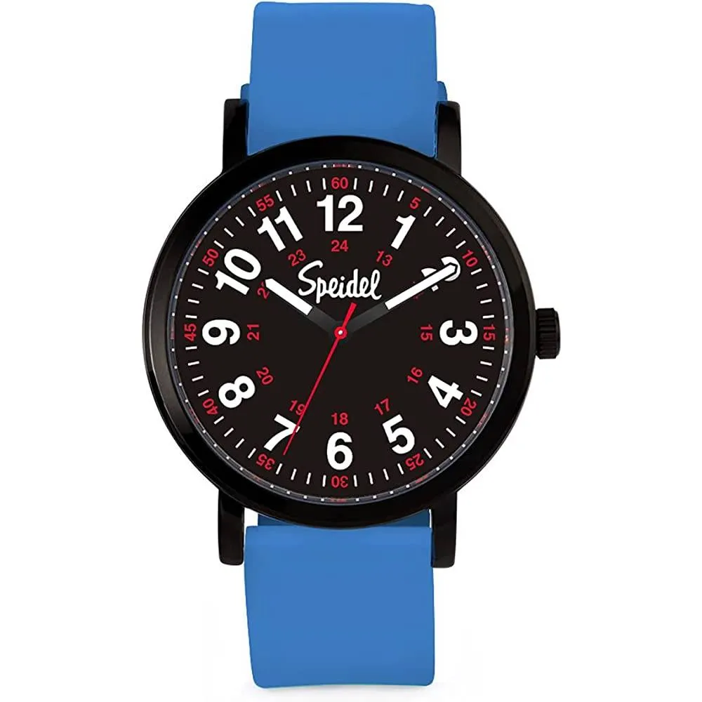 Speidel Original Scrub Watch™ for Nurse, Medical Professionals and Students – Various Medical Scrub Colors, Easy Read Dial, Military Time with Second Hand, Silicone Band, Water Resistant | Multiple Colors