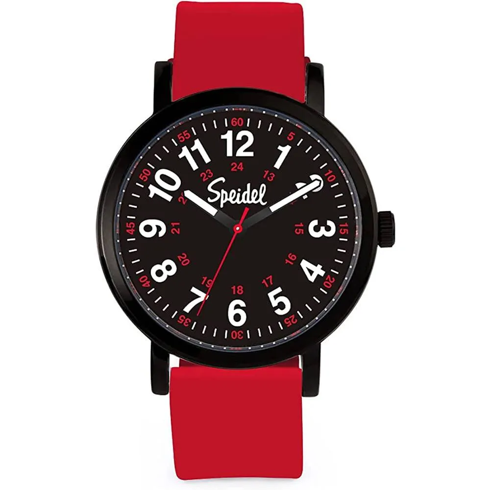 Speidel Original Scrub Watch™ for Nurse, Medical Professionals and Students – Various Medical Scrub Colors, Easy Read Dial, Military Time with Second Hand, Silicone Band, Water Resistant | Multiple Colors