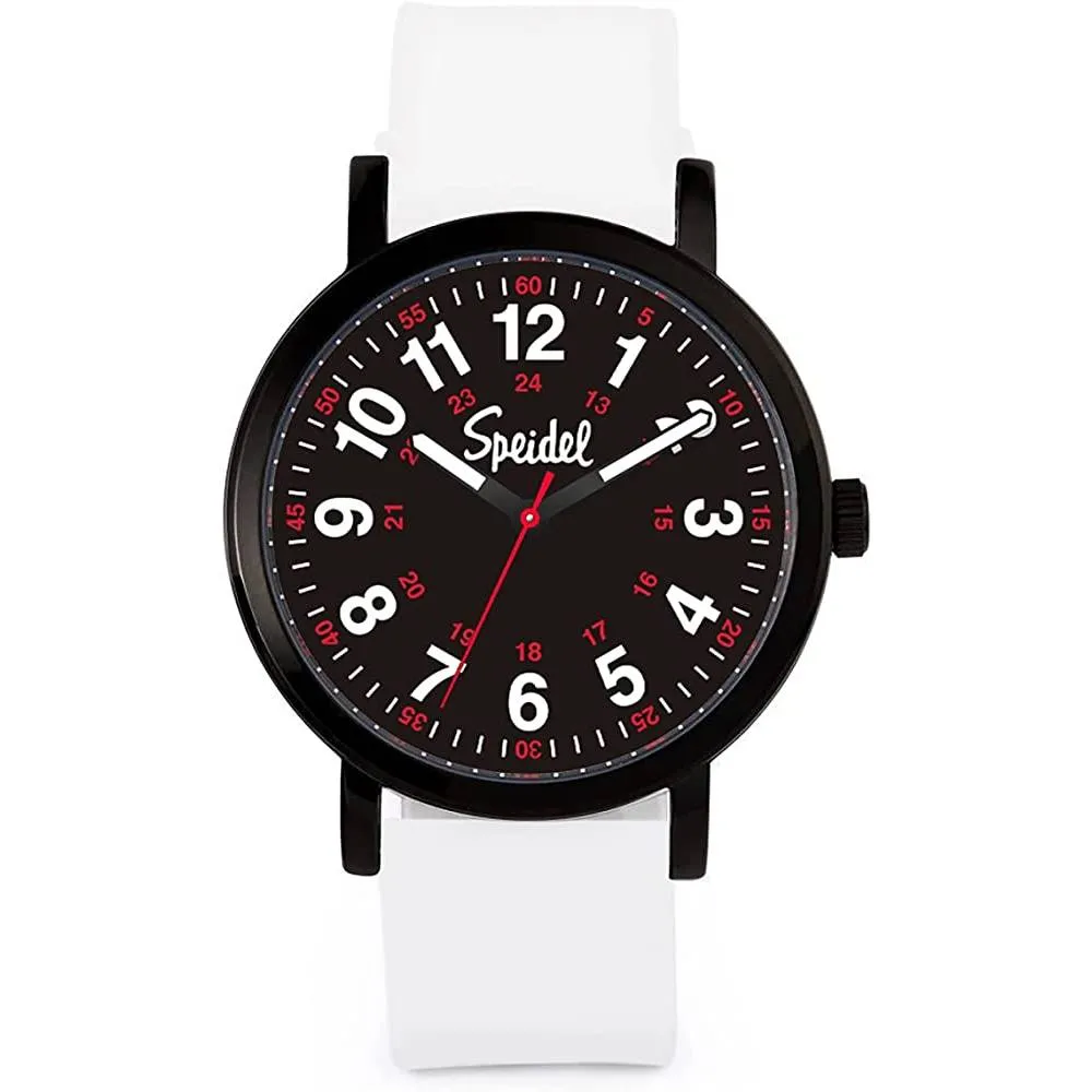 Speidel Original Scrub Watch™ for Nurse, Medical Professionals and Students – Various Medical Scrub Colors, Easy Read Dial, Military Time with Second Hand, Silicone Band, Water Resistant | Multiple Colors