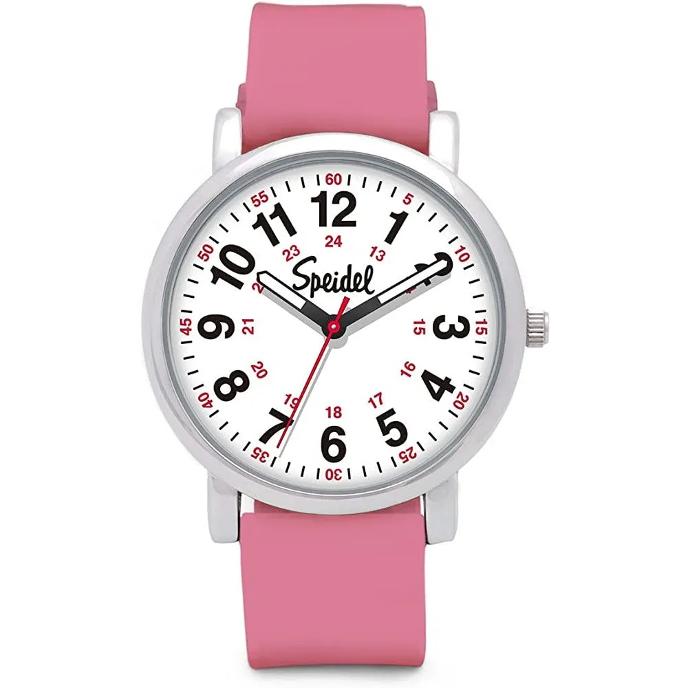 Speidel Original Scrub Watch™ for Nurse, Medical Professionals and Students – Various Medical Scrub Colors, Easy Read Dial, Military Time with Second Hand, Silicone Band, Water Resistant | Multiple Colors