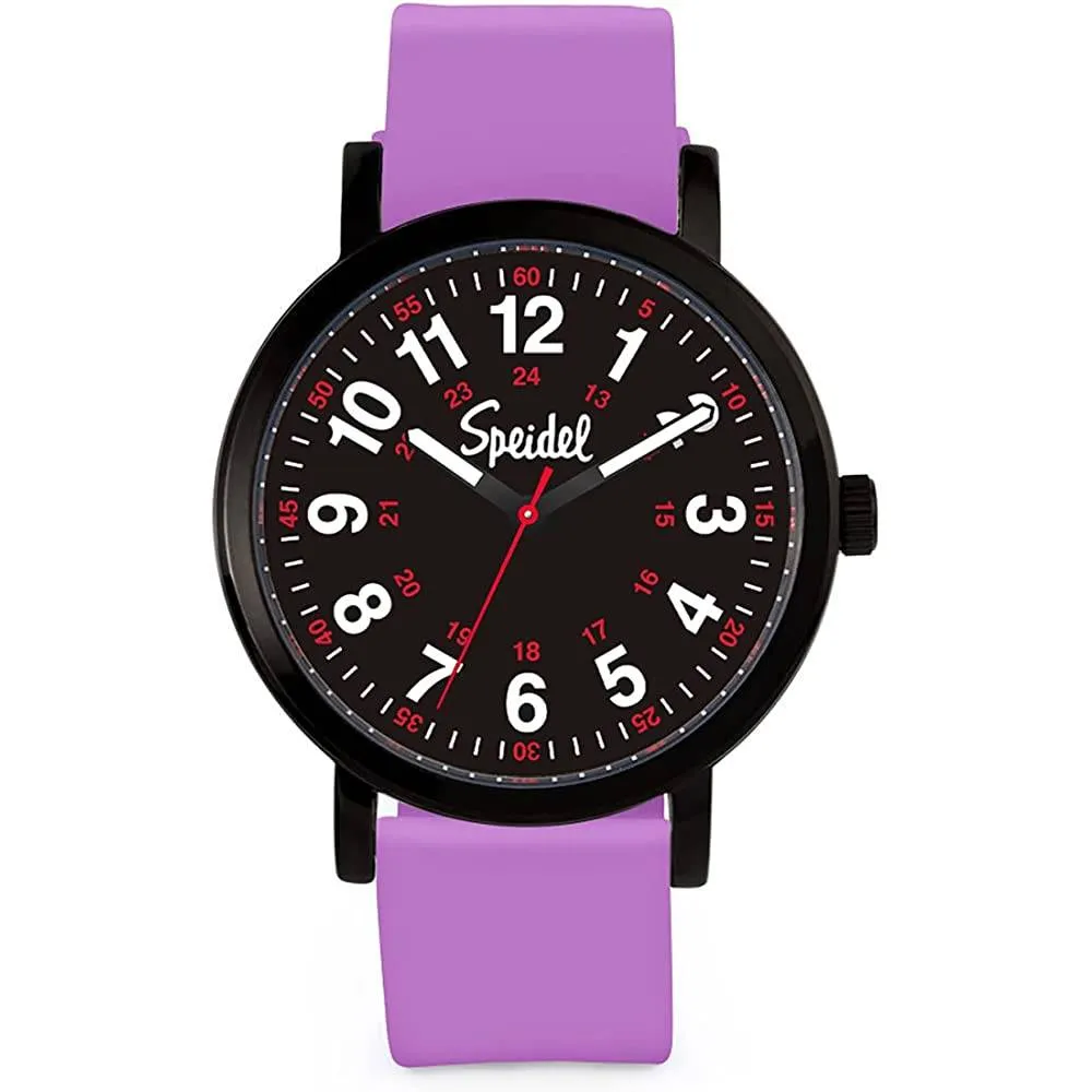 Speidel Original Scrub Watch™ for Nurse, Medical Professionals and Students – Various Medical Scrub Colors, Easy Read Dial, Military Time with Second Hand, Silicone Band, Water Resistant | Multiple Colors