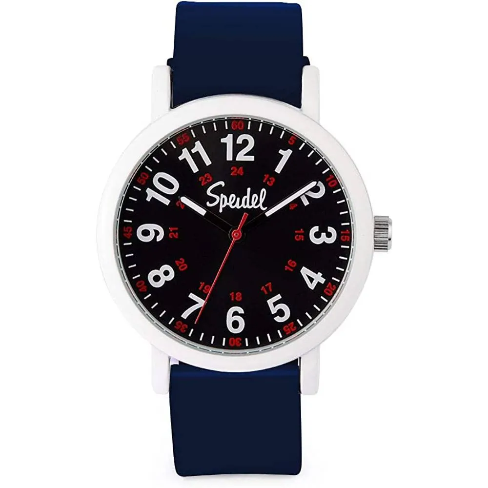 Speidel Original Scrub Watch™ for Nurse, Medical Professionals and Students – Various Medical Scrub Colors, Easy Read Dial, Military Time with Second Hand, Silicone Band, Water Resistant | Multiple Colors