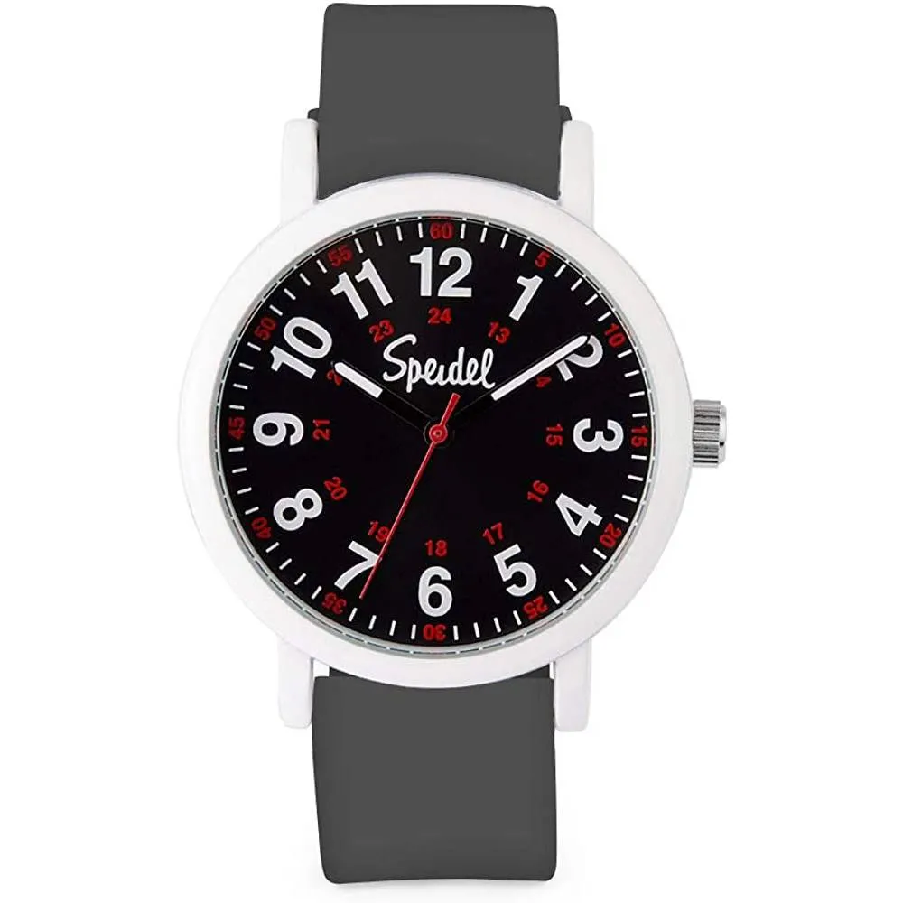 Speidel Original Scrub Watch™ for Nurse, Medical Professionals and Students – Various Medical Scrub Colors, Easy Read Dial, Military Time with Second Hand, Silicone Band, Water Resistant | Multiple Colors