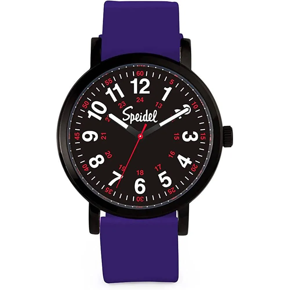 Speidel Original Scrub Watch™ for Nurse, Medical Professionals and Students – Various Medical Scrub Colors, Easy Read Dial, Military Time with Second Hand, Silicone Band, Water Resistant | Multiple Colors