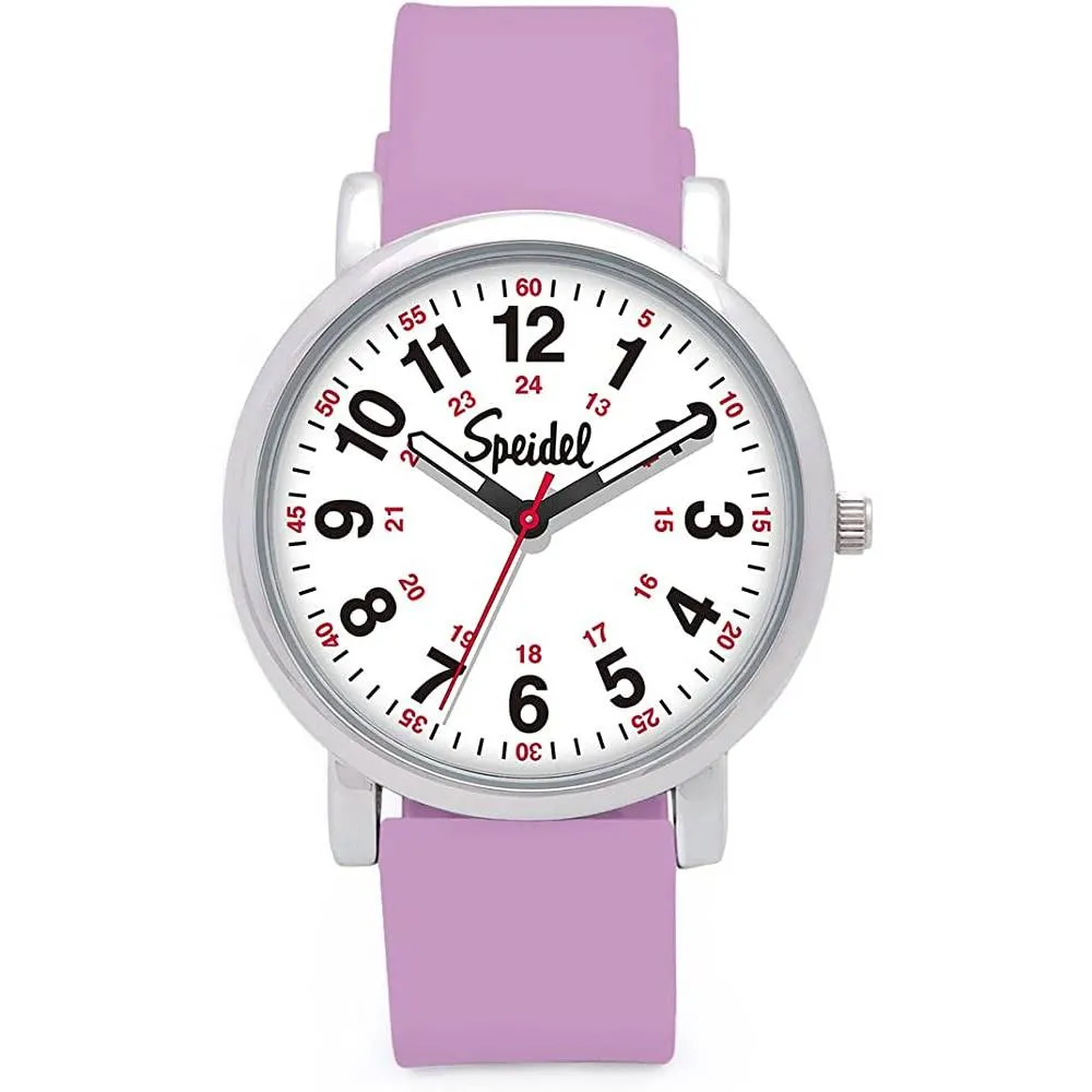 Speidel Original Scrub Watch™ for Nurse, Medical Professionals and Students – Various Medical Scrub Colors, Easy Read Dial, Military Time with Second Hand, Silicone Band, Water Resistant | Multiple Colors