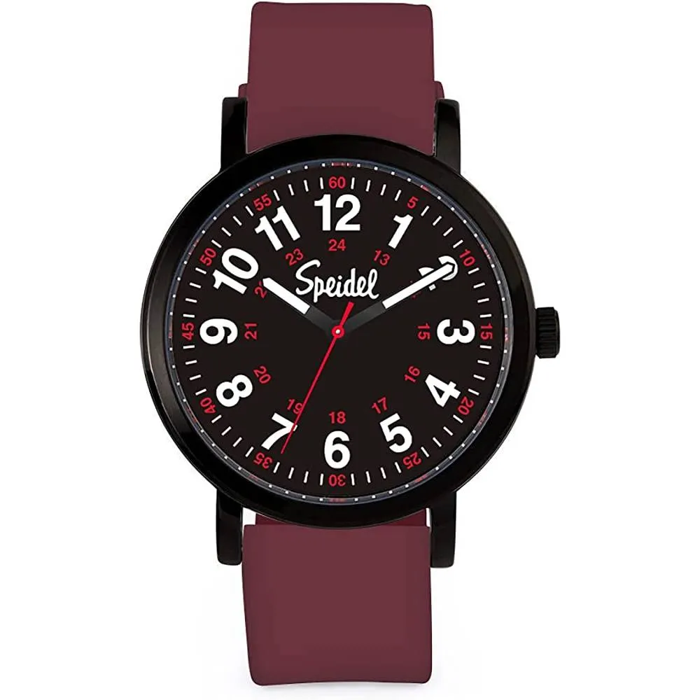 Speidel Original Scrub Watch™ for Nurse, Medical Professionals and Students – Various Medical Scrub Colors, Easy Read Dial, Military Time with Second Hand, Silicone Band, Water Resistant | Multiple Colors