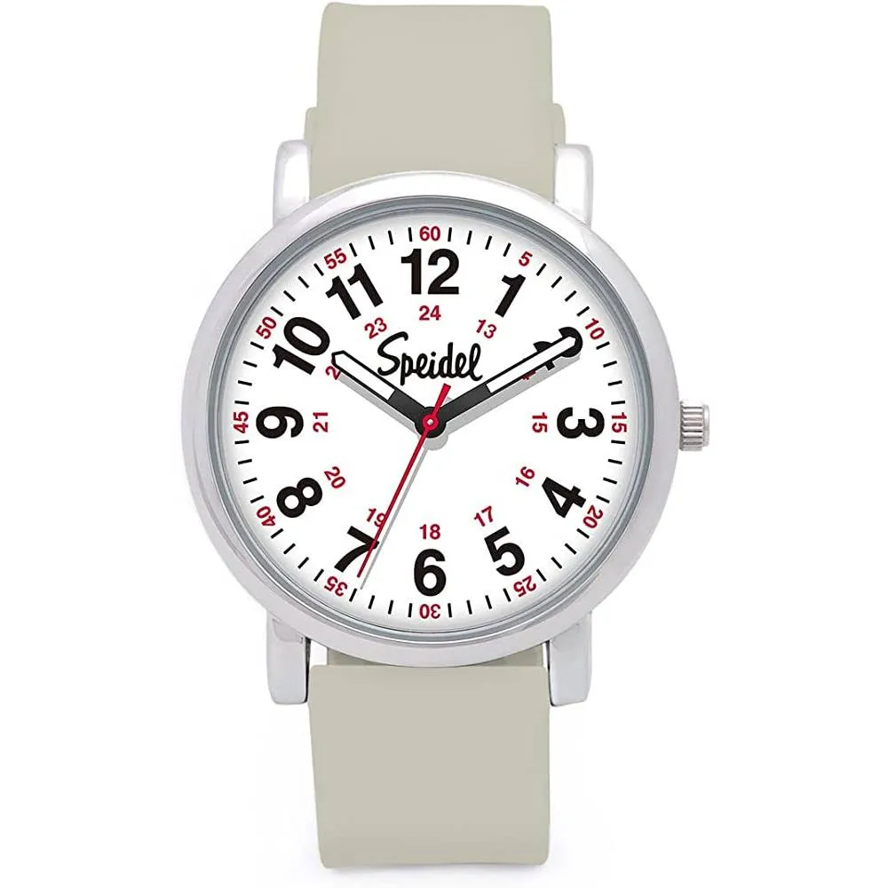 Speidel Original Scrub Watch™ for Nurse, Medical Professionals and Students – Various Medical Scrub Colors, Easy Read Dial, Military Time with Second Hand, Silicone Band, Water Resistant | Multiple Colors