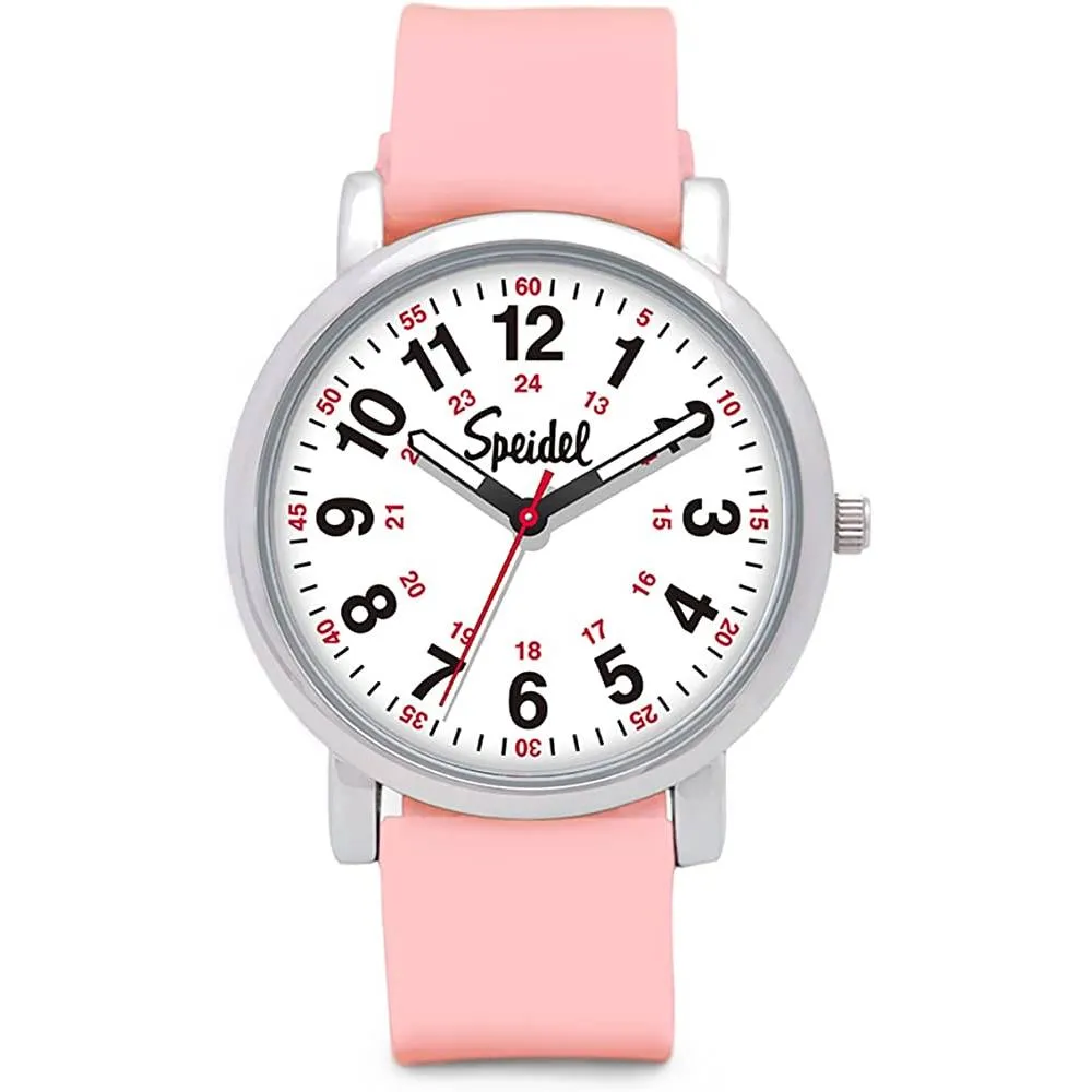Speidel Original Scrub Watch™ for Nurse, Medical Professionals and Students – Various Medical Scrub Colors, Easy Read Dial, Military Time with Second Hand, Silicone Band, Water Resistant | Multiple Colors