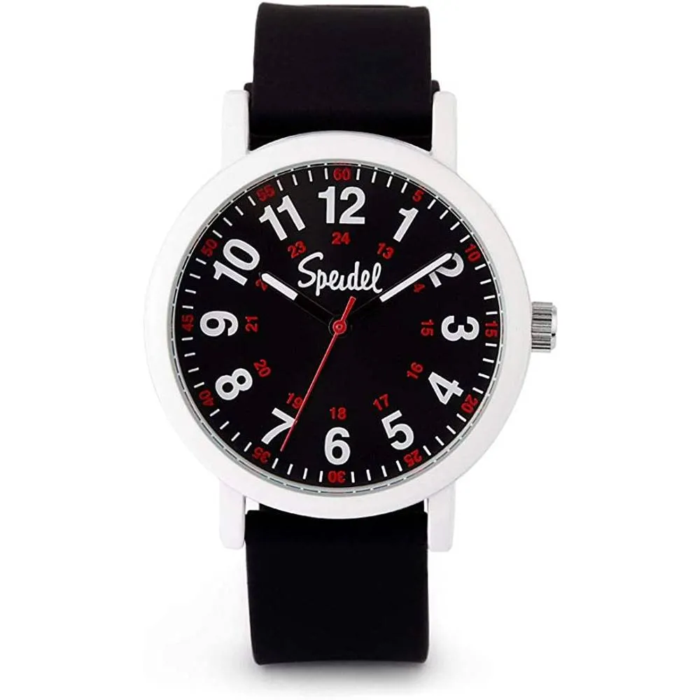 Speidel Original Scrub Watch™ for Nurse, Medical Professionals and Students – Various Medical Scrub Colors, Easy Read Dial, Military Time with Second Hand, Silicone Band, Water Resistant | Multiple Colors