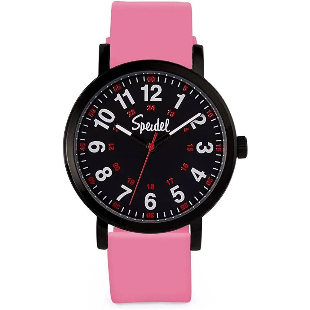 Speidel Original Scrub Watch™ for Nurse, Medical Professionals and Students – Various Medical Scrub Colors, Easy Read Dial, Military Time with Second Hand, Silicone Band, Water Resistant | Multiple Colors