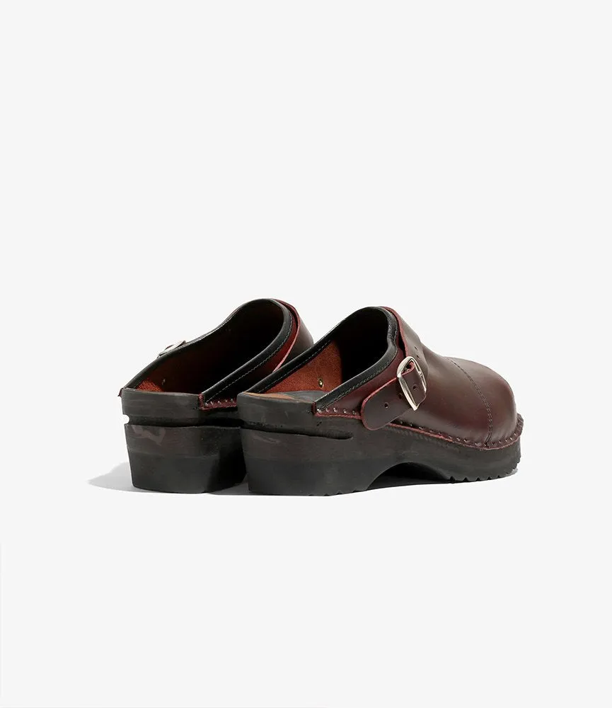 Steel Toe Safety Clog – Bordeaux Leather