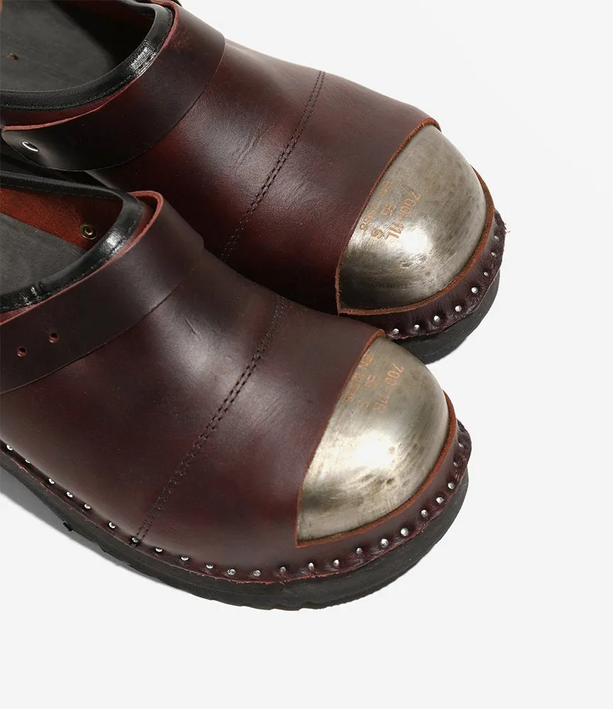 Steel Toe Safety Clog – Bordeaux Leather