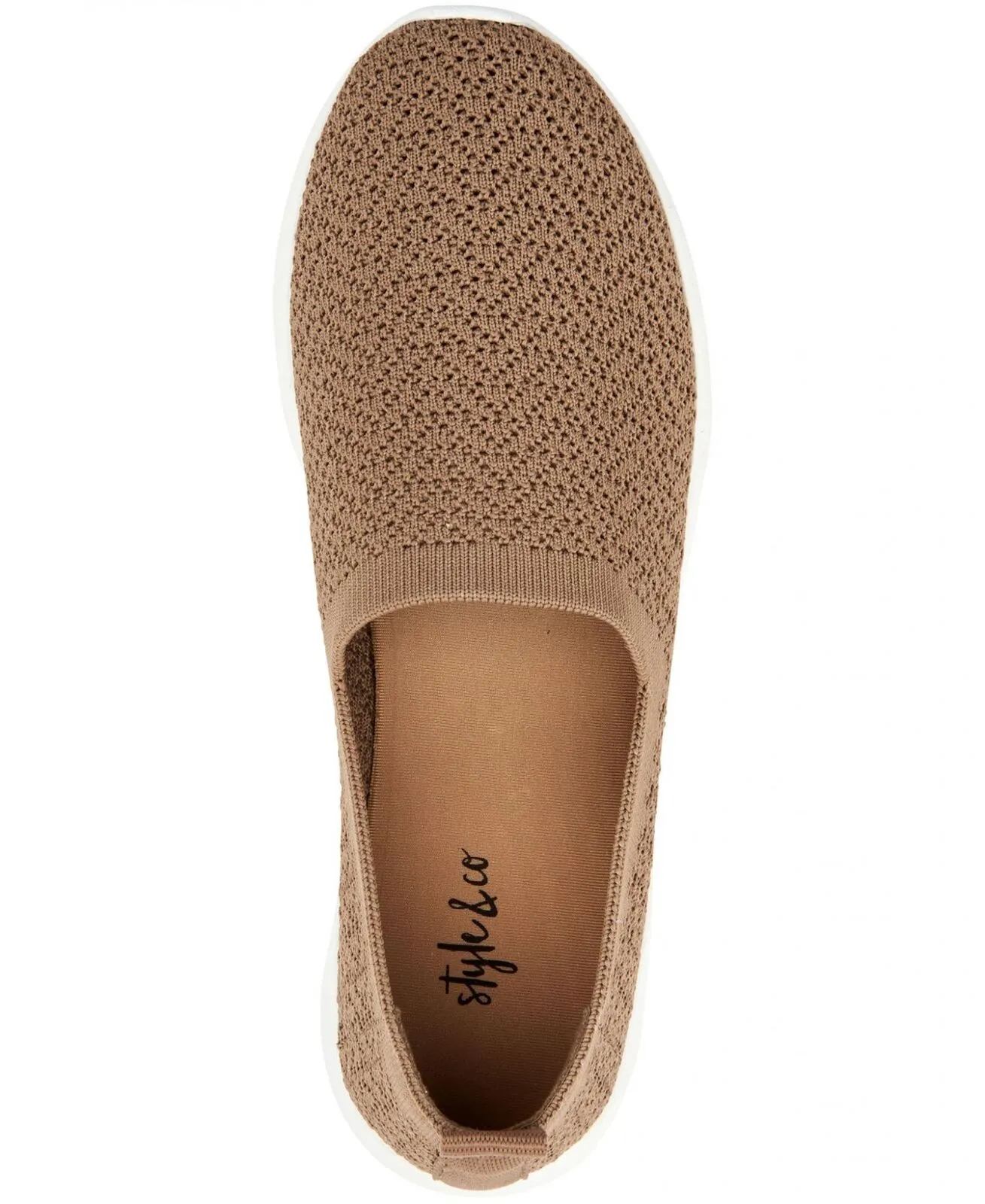 Style & Co Womens Slip On Mason Masonn Sneakers Light Taupe Brown 7.5M