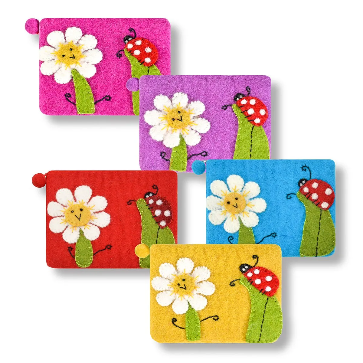 SunFlower and Lady Bug Coin Purse