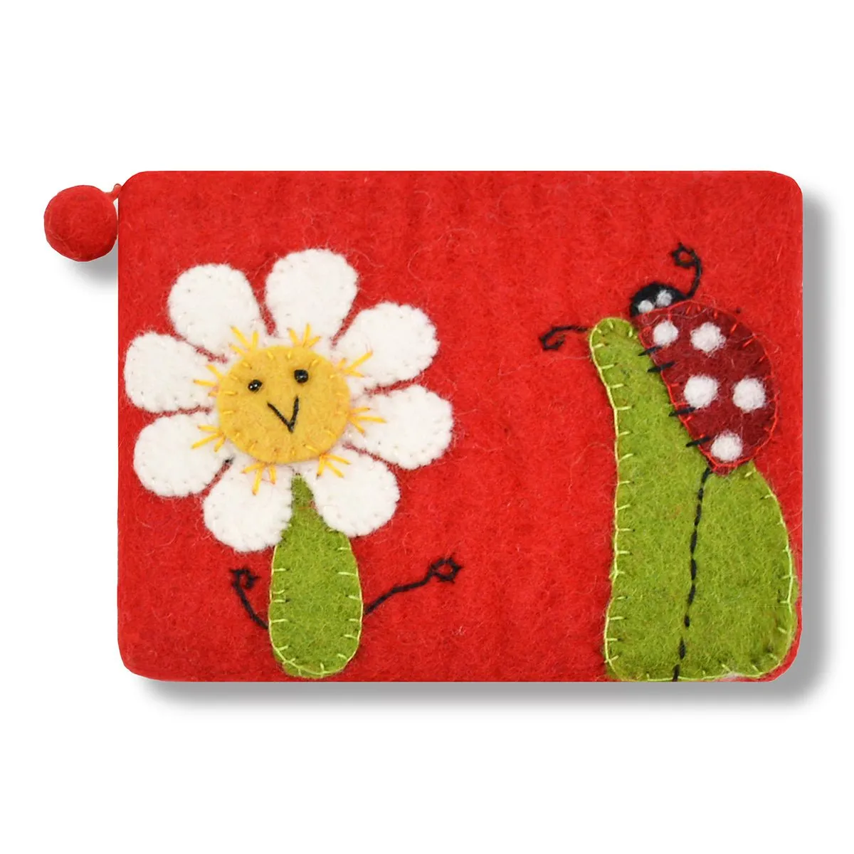 SunFlower and Lady Bug Coin Purse