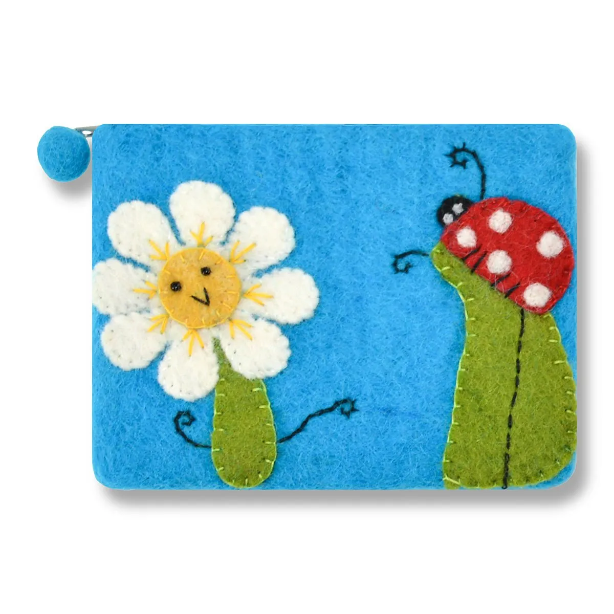 SunFlower and Lady Bug Coin Purse