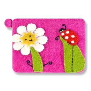 SunFlower and Lady Bug Coin Purse