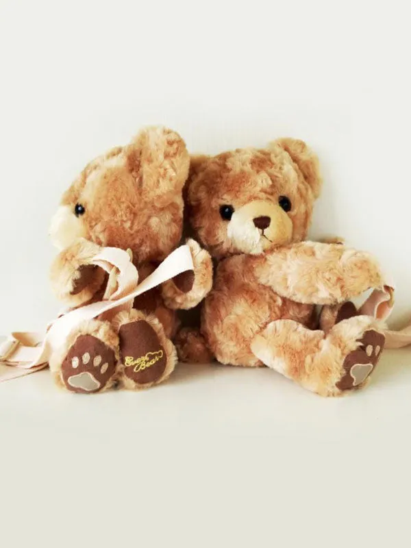 Sweet Lolita Backpack Faux Fur Bear Brown Lolita Bag
