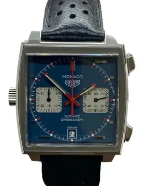 TAG Heuer Monaco Caliber 11 39mm CAW211P Blue Dial Automatic Men's Watch
