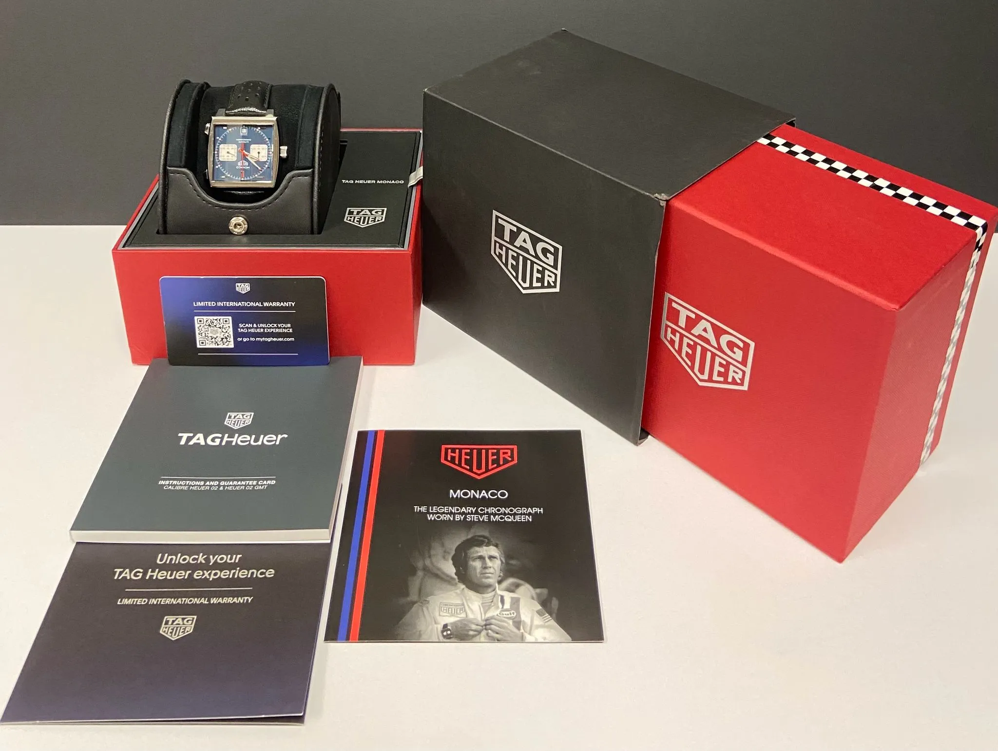 TAG Heuer Monaco Caliber 11 39mm CAW211P Blue Dial Automatic Men's Watch