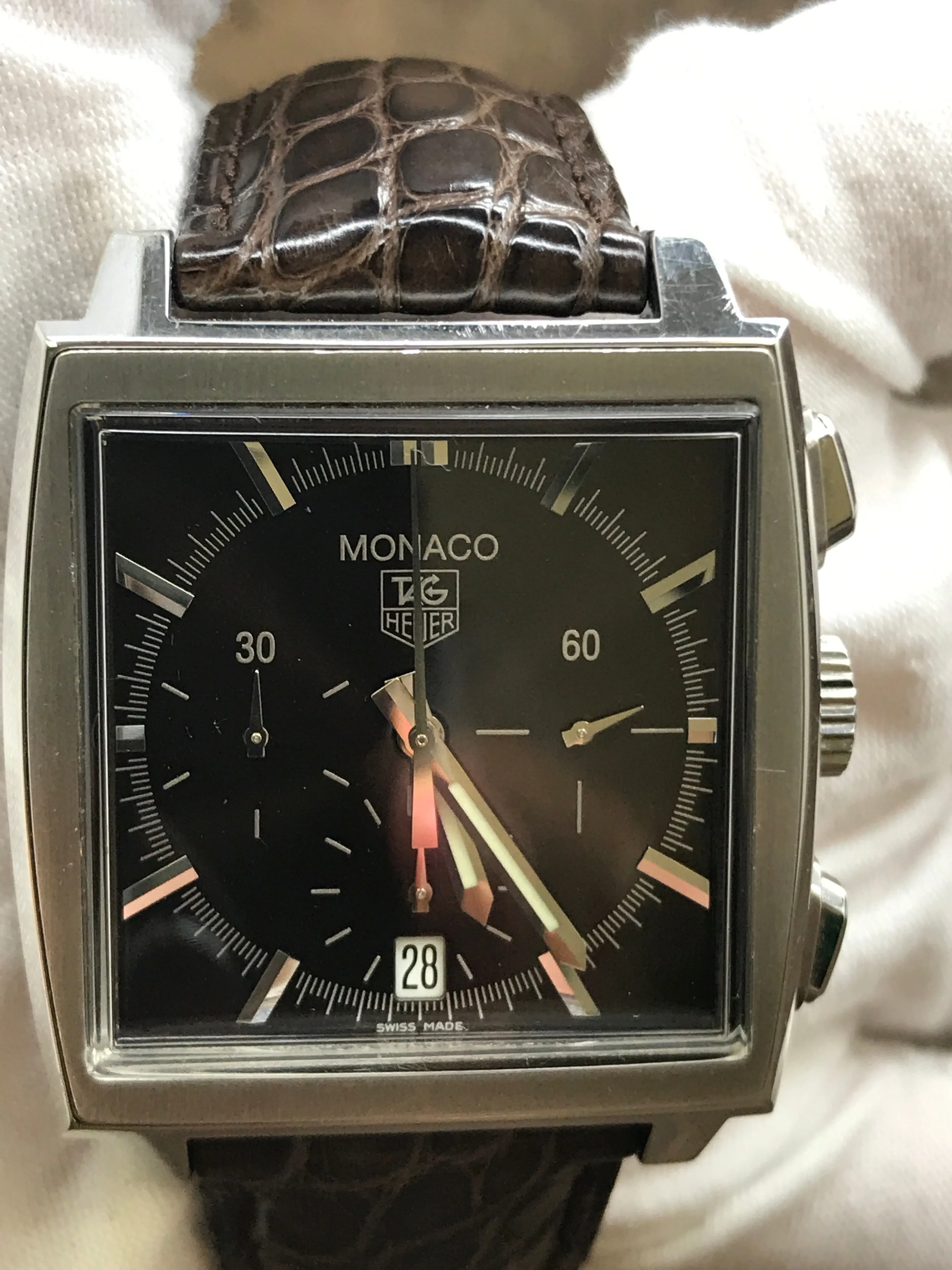 TAG Heuer Monaco CW2114 Black Dial Automatic Men's Watch