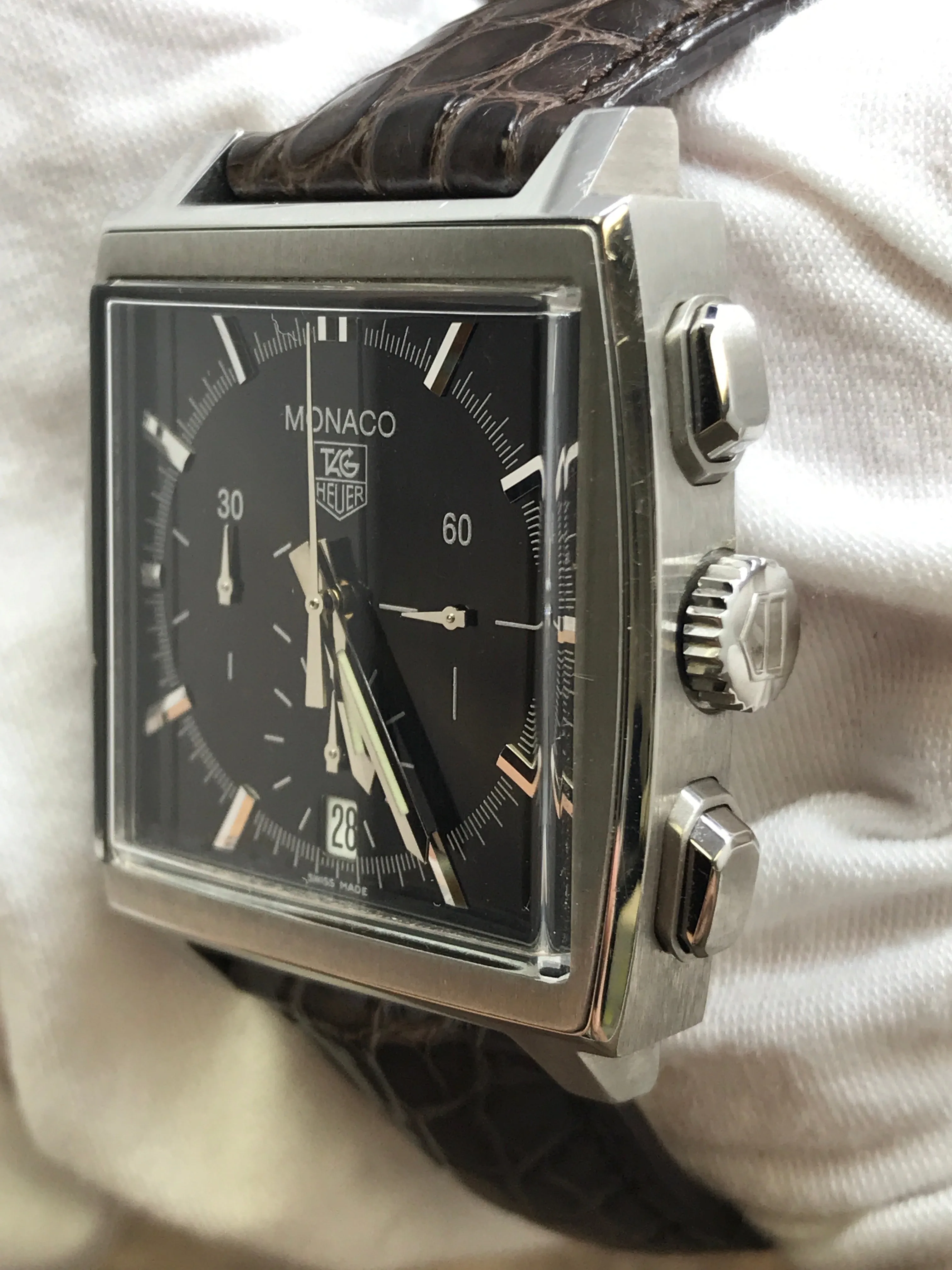 TAG Heuer Monaco CW2114 Black Dial Automatic Men's Watch
