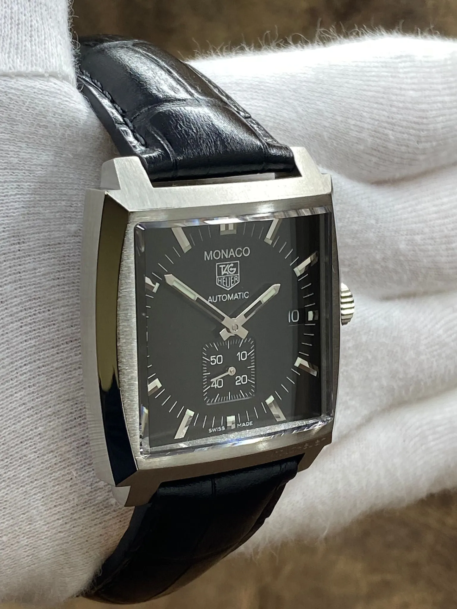 TAG Heuer Monaco WW2110 Black Dial Automatic Men's Watch