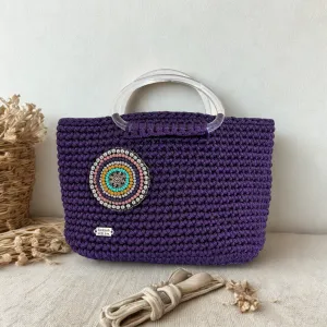 The Alicia – Handmade Crochet Tote Bag in Purple