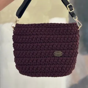 The Arwen – Handmade Crochet Crossbody Bag in Burgundy