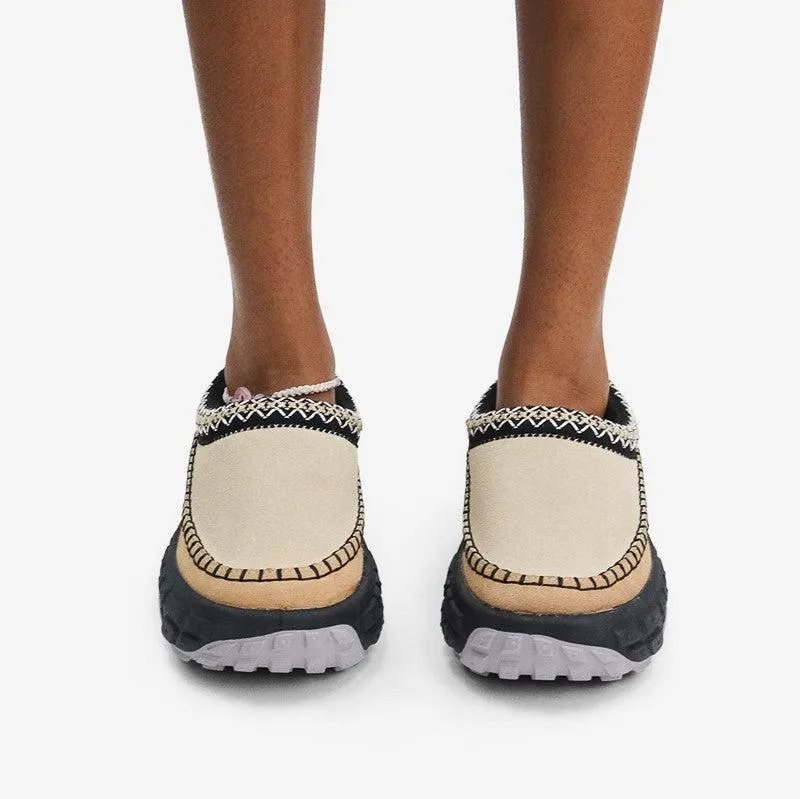 THE HEAT Sand Nude Faux Suede Slip On Clog - Closed Toe