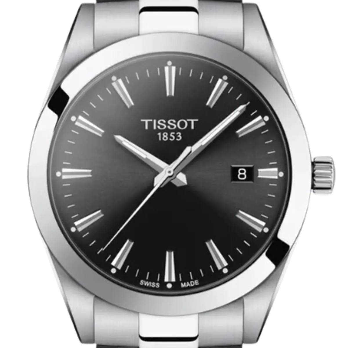 Tissot Gentleman T1274101105100 T127.410.11.051.00 Quartz Black Dial Dress Mens Watch