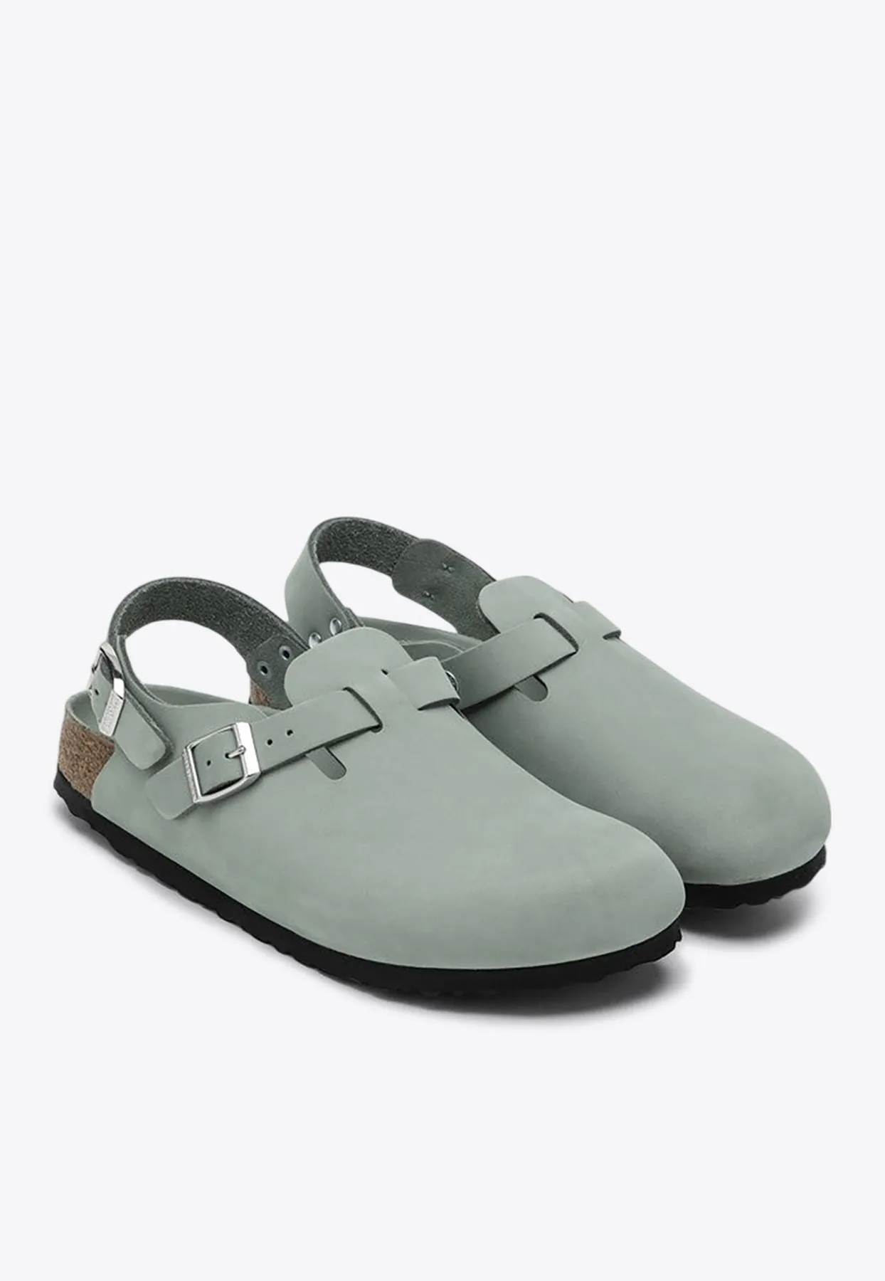 Tokio Buckled Leather Clogs