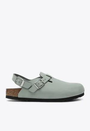 Tokio Buckled Leather Clogs