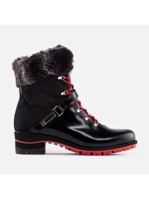 Trzewiki damskie zimowe ROSSIGNOL 1907 Megeve Shiny Black czarne