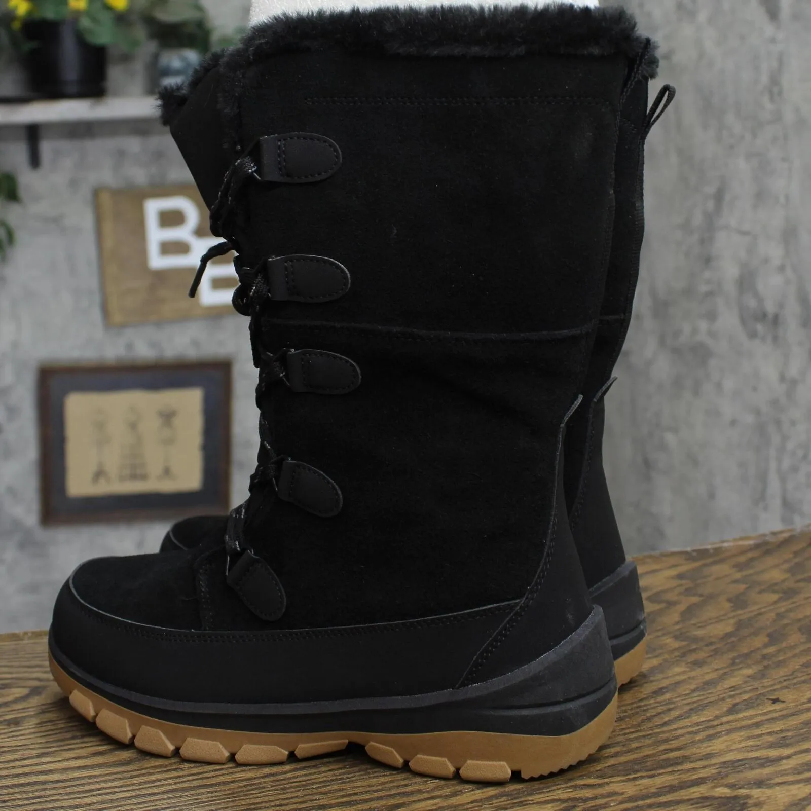 Universal Thread Women's Carla Tall Winter Boots 88236153 Jet Black 8M