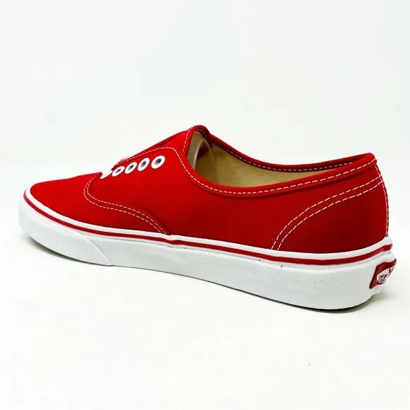 Vans Authentic Classic Red White Mens Original Casual Sneakers