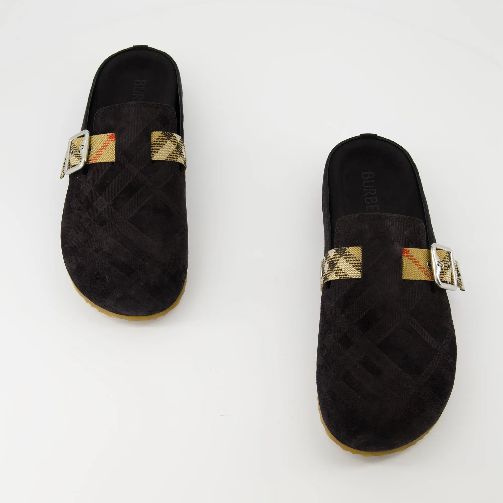 Velour Leather Clogs