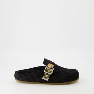 Velour Leather Clogs