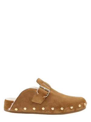 Veronica Beard Fern 2 Studded Clogs in Carmel