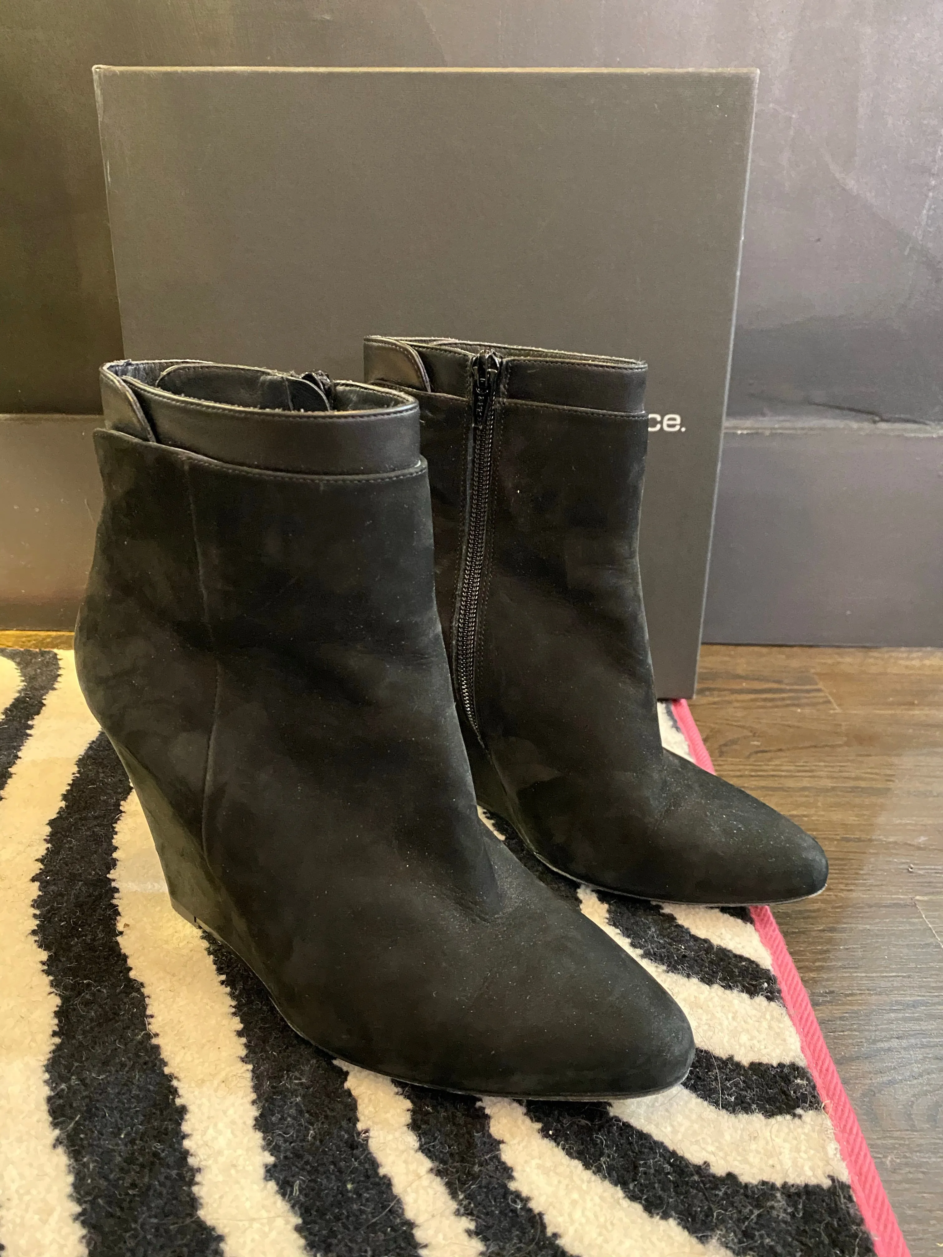Vince Ludlow Black Suede Bootie