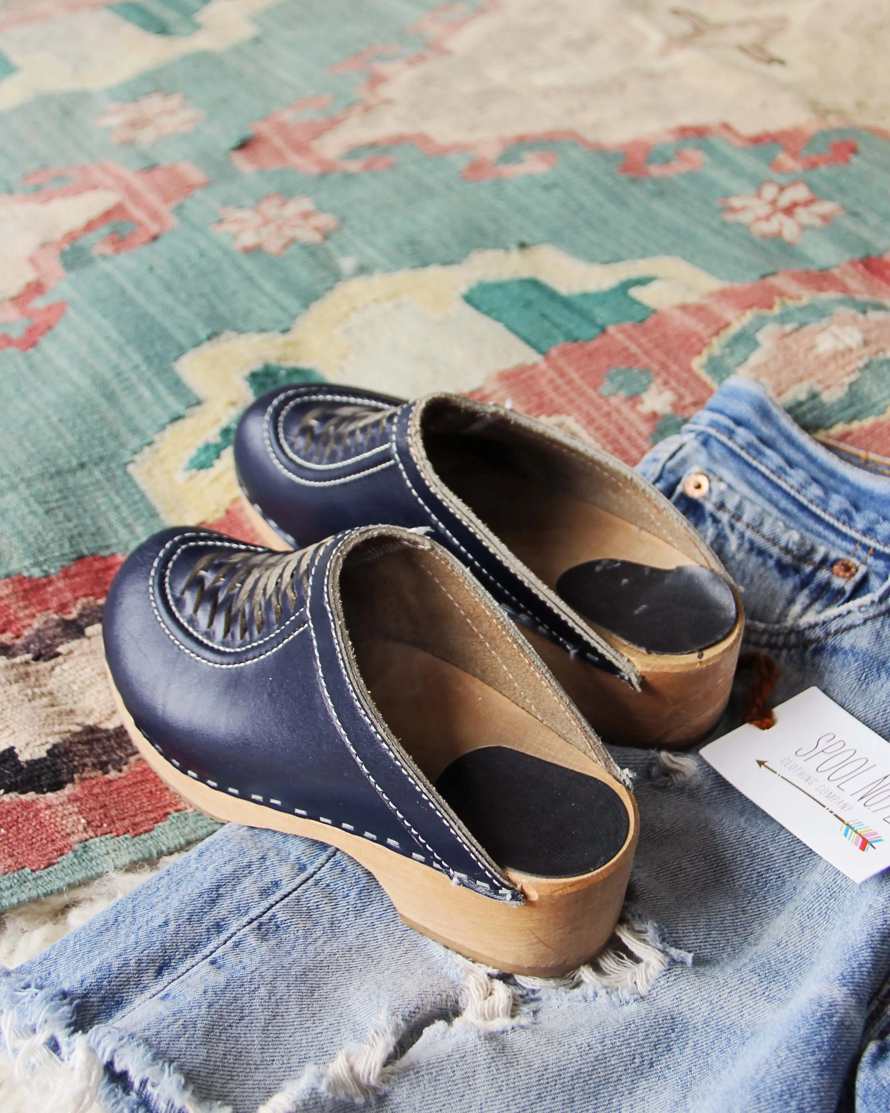 Vintage 70's Woven Clogs