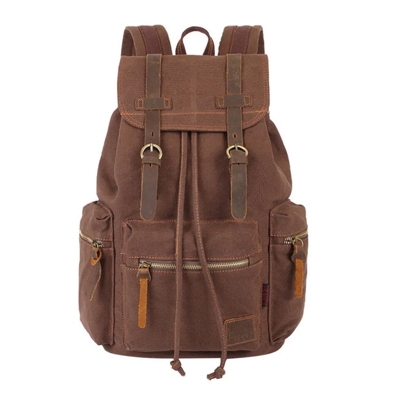Vintage Canvas Hiking Travel Camping Backpack
